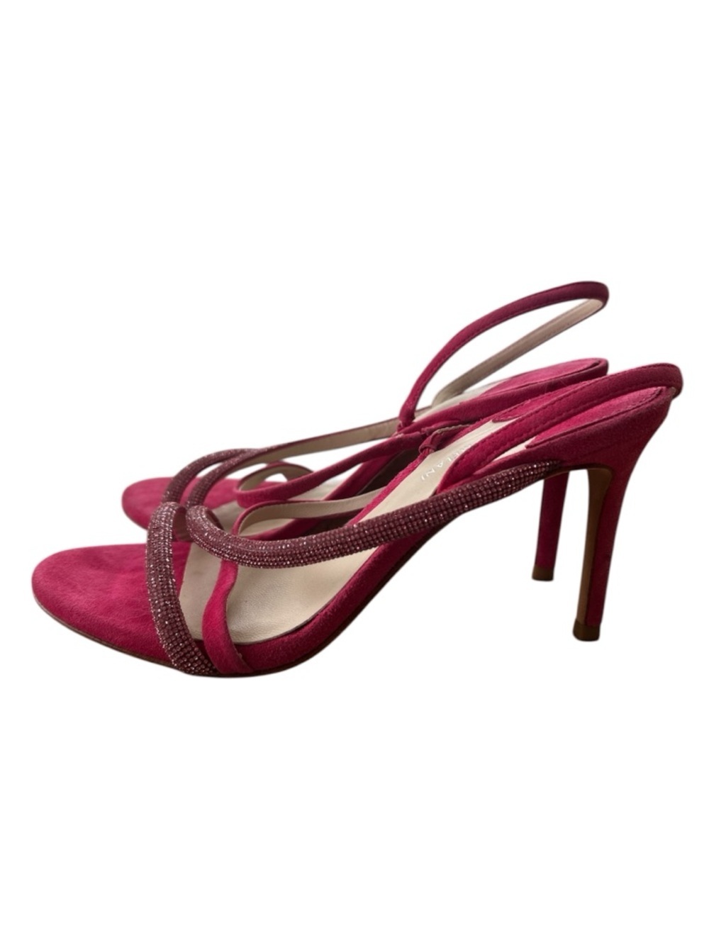 ANTONIO MELANI pink Crystal-Trim Slingback Heels - Picture 2 of 6